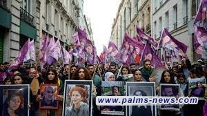 مسيرة حاشدة نظمها الاكراد في باريس تكريما لضحايا المركز الثقافي